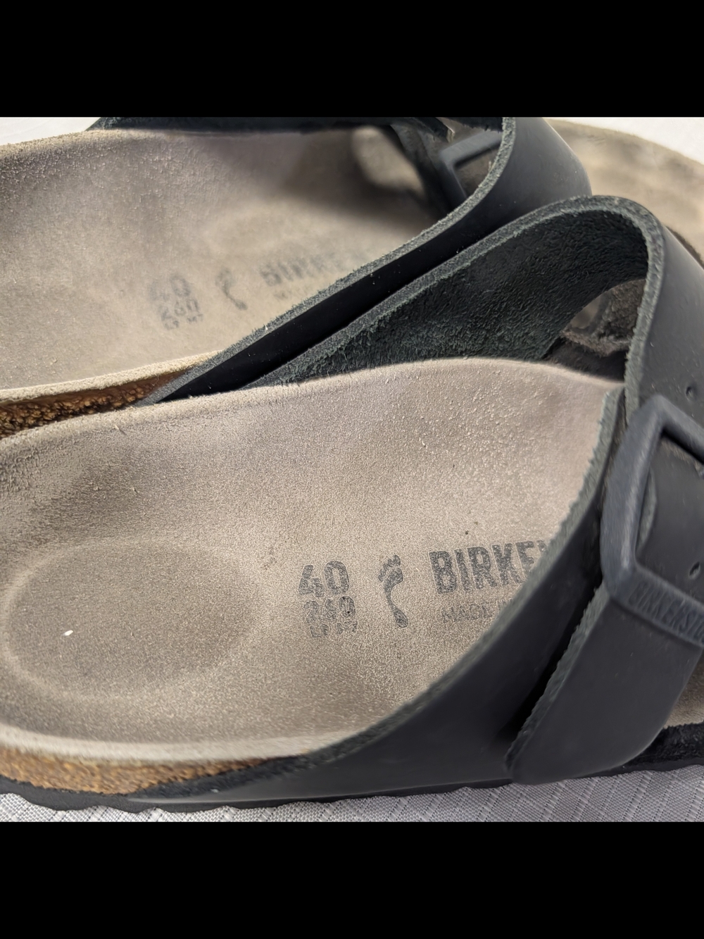 Black Size 40 EU / 9 US  Birkenstock Arizona Split sandals - Picture 9 of 9